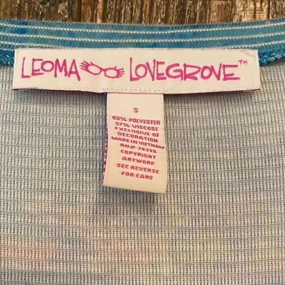 Leoma Lovegrove Sz S Blue Summer Key West House & Scooter Scoop Neck Tunic - Picture 5 of 7